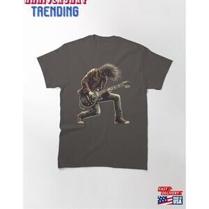 Rock Legend Guitarist In Action Classic Tshirt Unisex 1